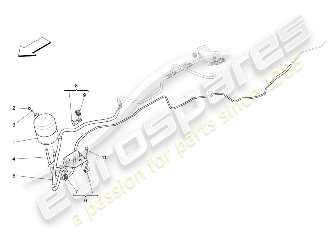 maserati ghibli fragment (2022) système d'air supplémentaire schéma des pièces