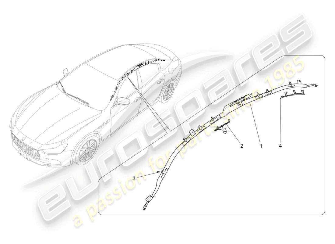 maserati ghibli fragment (2022) système de sac à fenêtre schéma des pièces