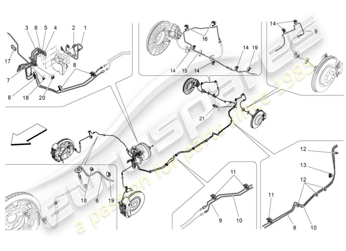 maserati levante modena (2022) lignes diagramme de pièce