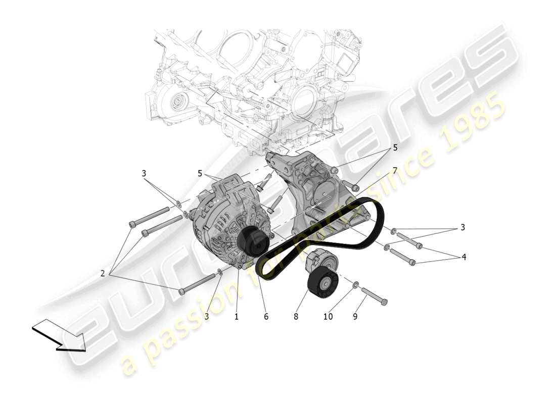 maserati mc20 (2022) diagramme des pièces de production et d'accumulation d'énergie