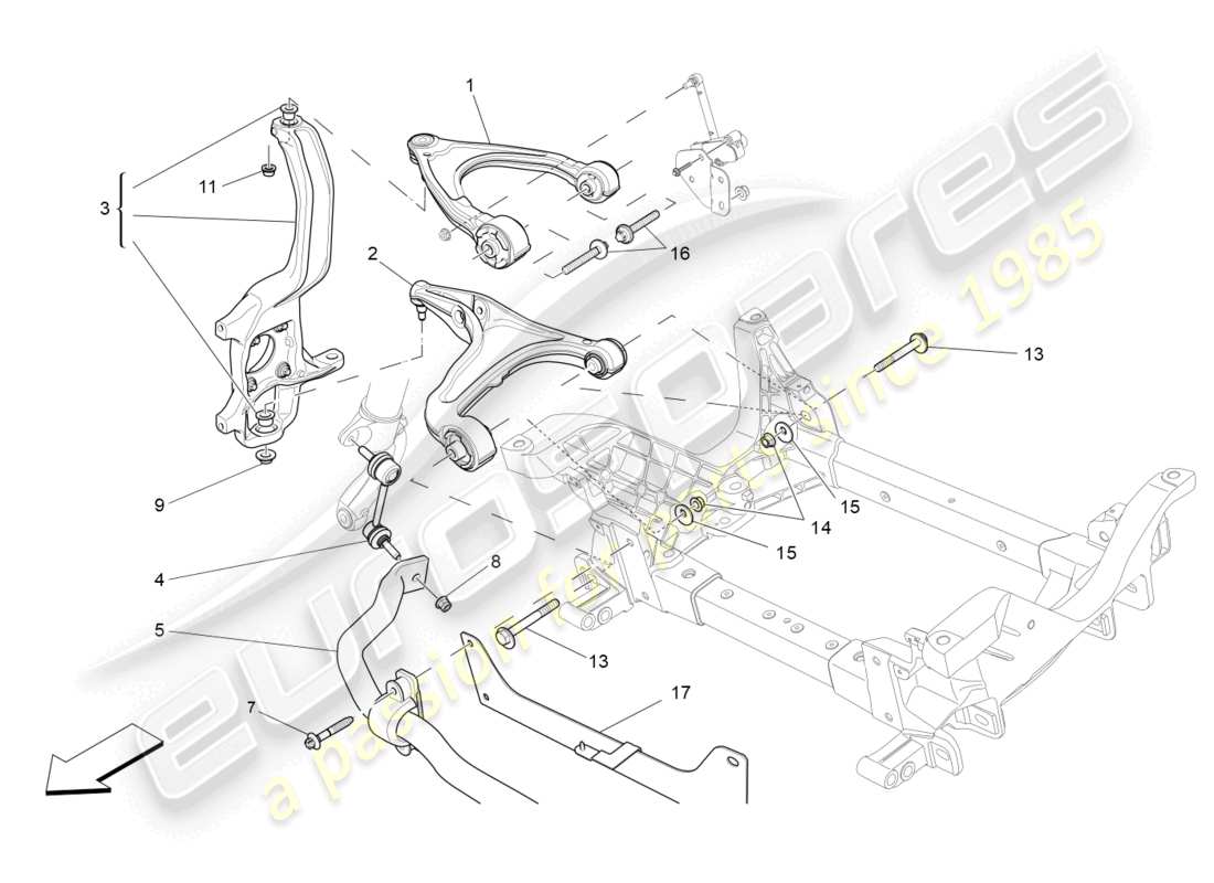 maserati levante tributo (2021) suspension avant schéma des pièces