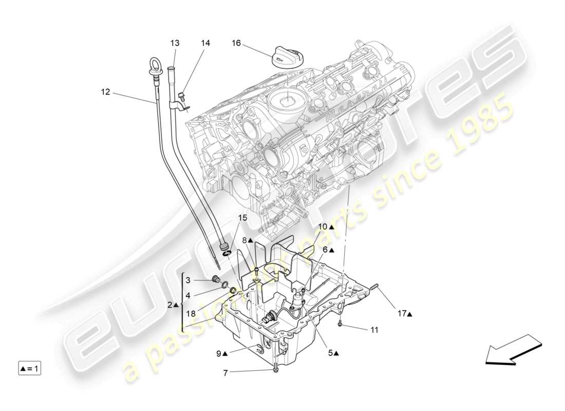 maserati ghibli fragment (2022) système de lubrification : schéma des circuits et des pièces de collecte