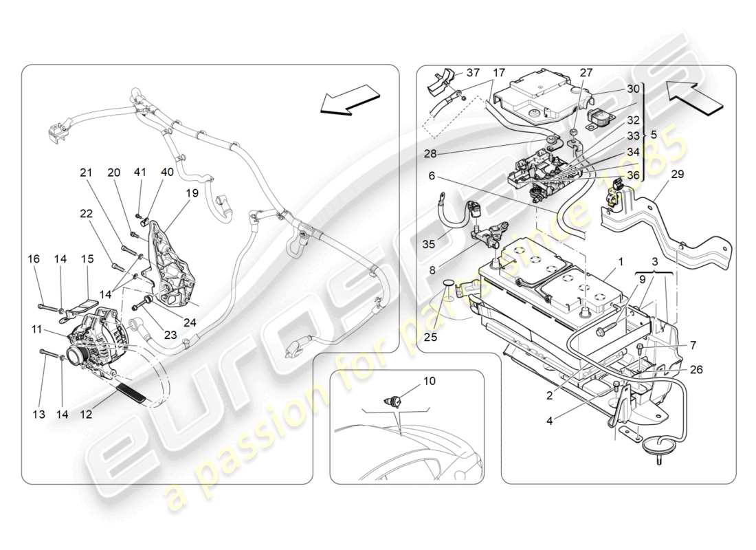 maserati ghibli (2014) production et accumulation d'énergie schéma des pièces