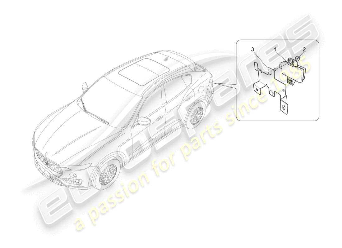 maserati levante zenga (2020) système de surveillance de la pression des pneus schéma des pièces