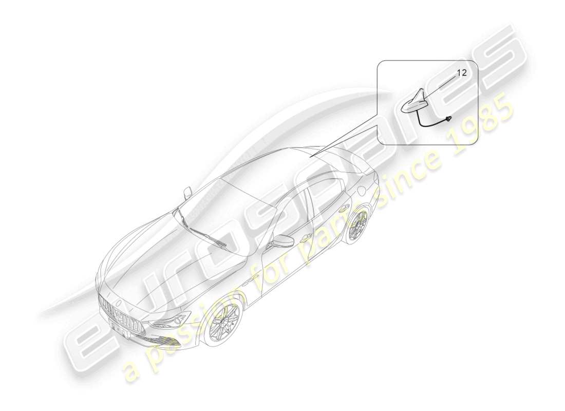 maserati ghibli (2015) système de réception et de connexion schéma des pièces