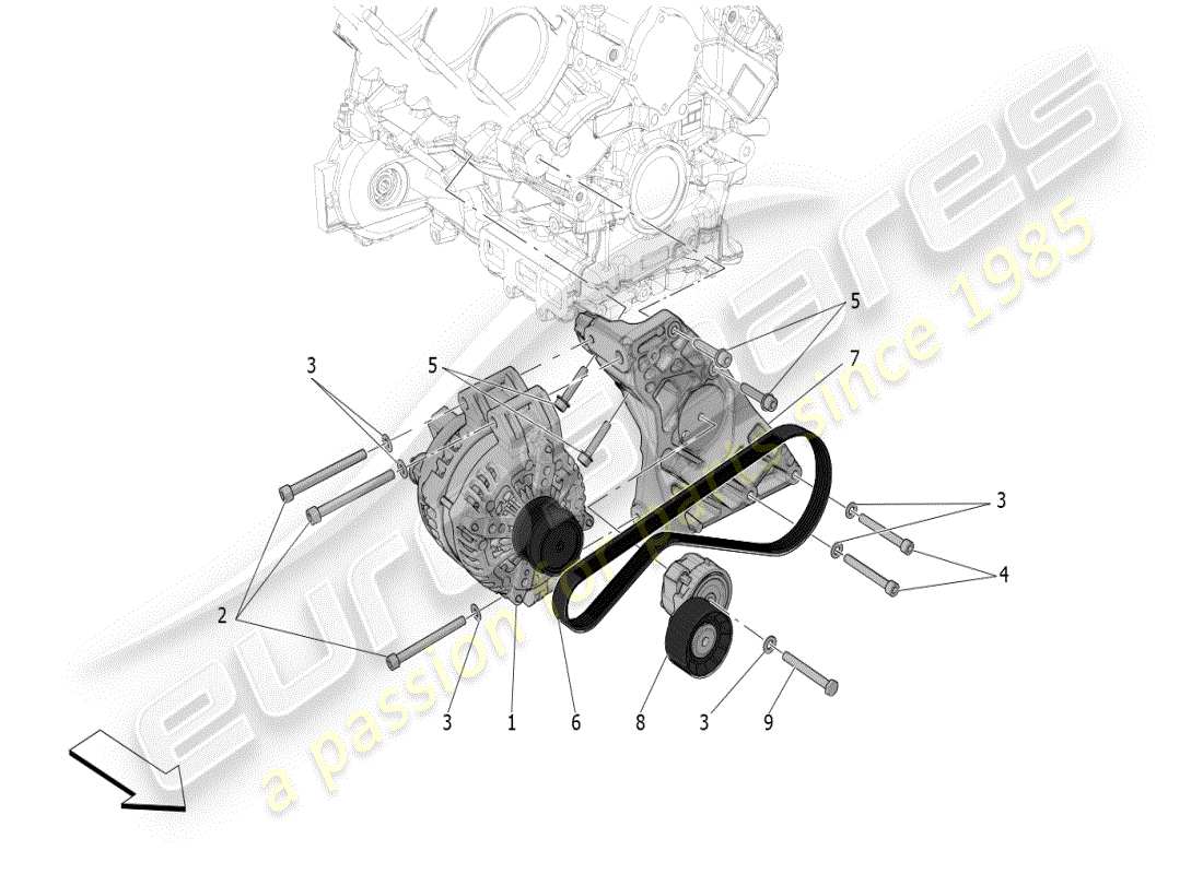 maserati mc20 (2024) production et accumulation d'énergie schéma des pièces