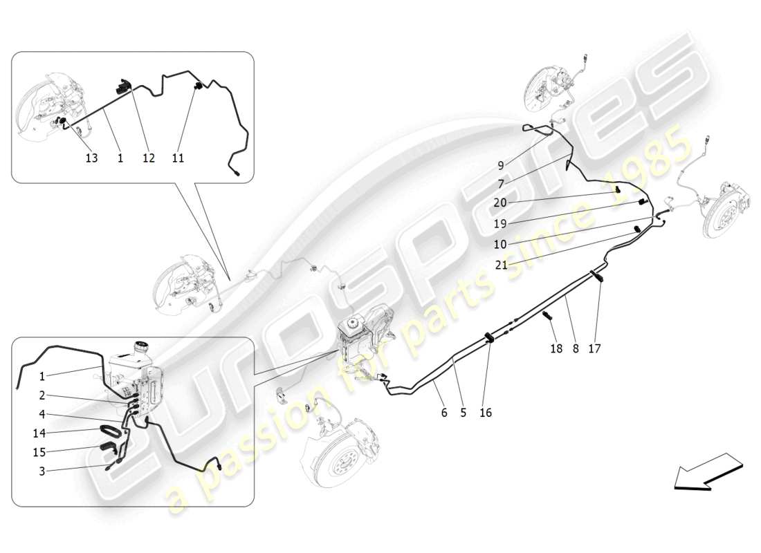 maserati grecale trofeo (2023) lignes diagramme de pièce