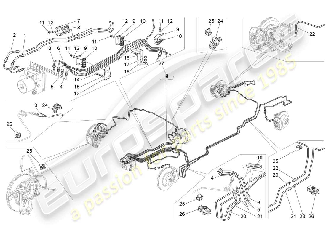 maserati granturismo mc stradale (2011) lignes diagramme de pièce