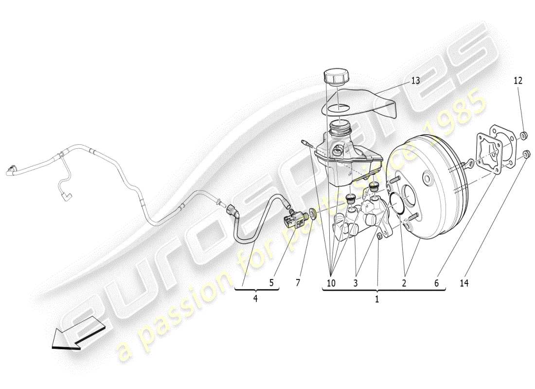 un schéma de pièces du catalogue de pièces maserati ghibli (2021)
