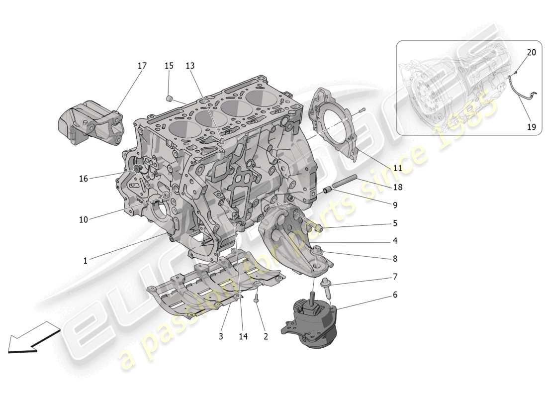 maserati grecale gt (2023) carter moteur schéma des pièces