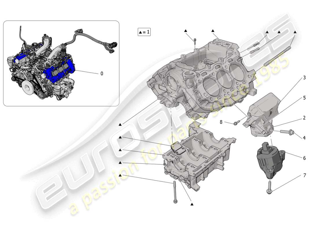 maserati mc20 (2023) carter moteur schéma des pièces