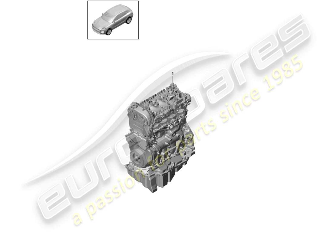 porsche 2021 (macan) schéma des pièces du moteur de base
