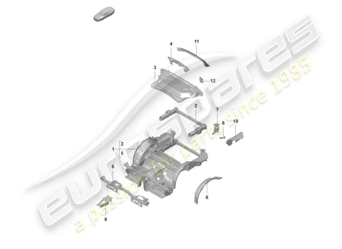 porsche 2024 (992-2 gt3/rs/st) extrémité arrière schéma des pièces