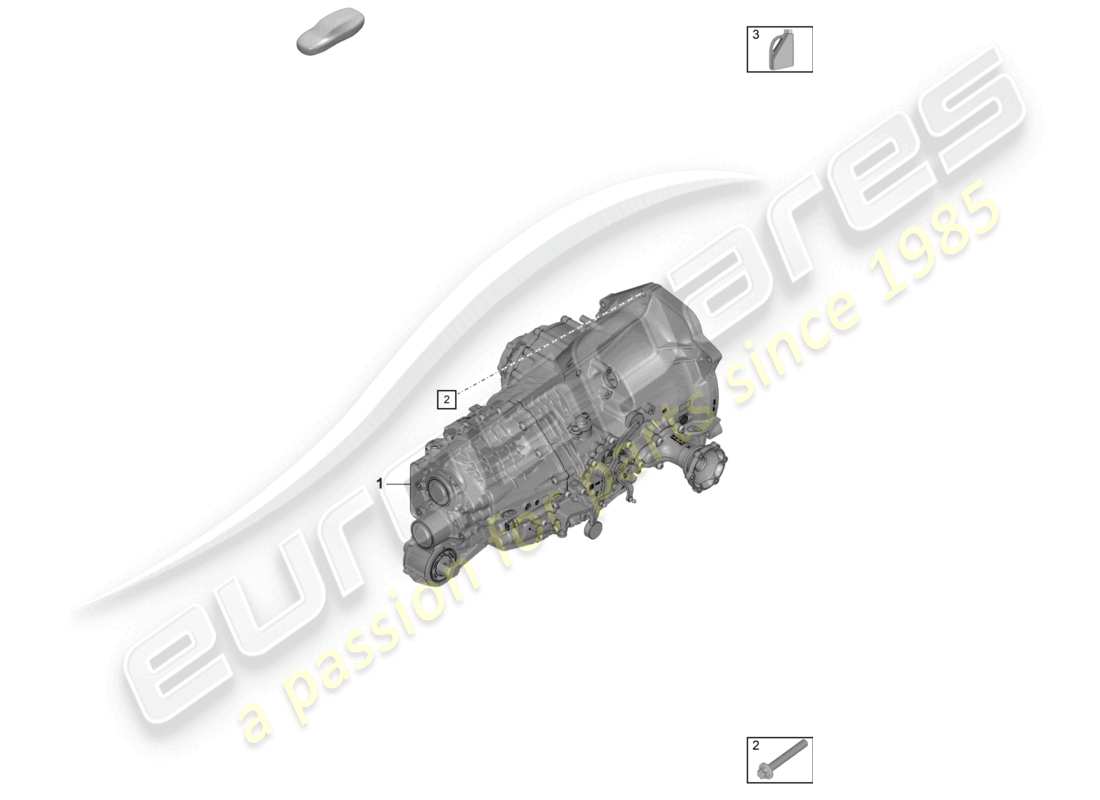porsche 2022 (992-1 turbo / s) diagramme des pièces du liquide de transmission de la boîte de vitesses manuelle