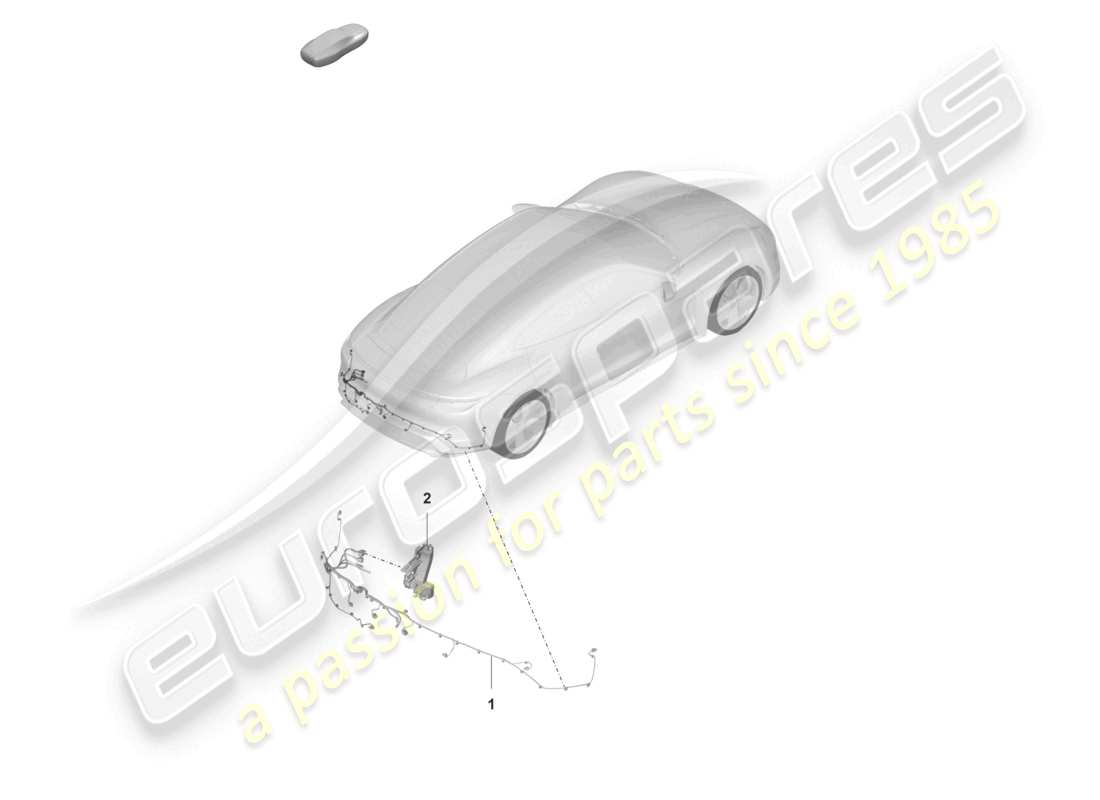 porsche 2021 (taycan 9j1-1) jeu de câbles arrière schéma des pièces