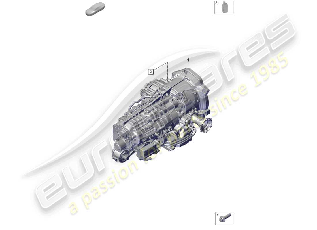 porsche 2023 (992-1 gt3/rs/st) 7-speed boîte de vitesses à double embrayage - pdk - diagramme des pièces du liquide de transmission