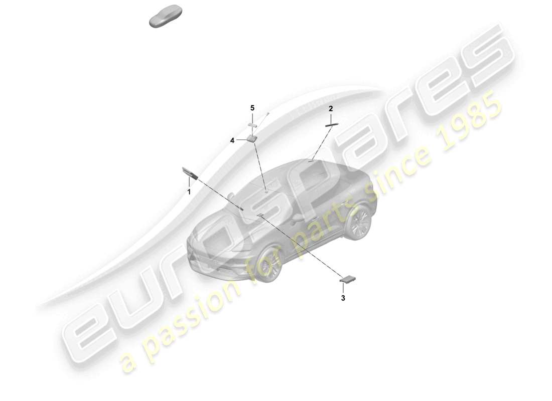 porsche 2025 (macan-e) schéma des pièces du lecteur de carte à puce de l'unité de contrôle du système de péage routier