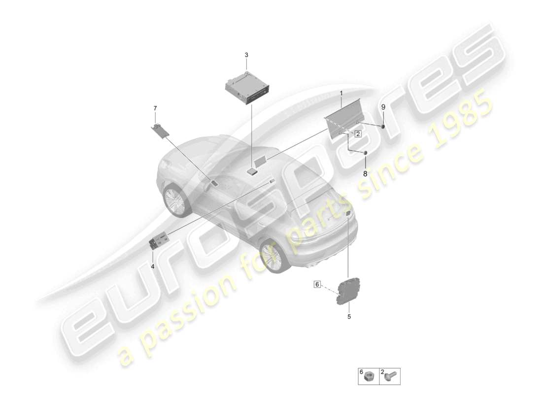 porsche 2021 (macan) affichage ordinateur central d - 29.04.2019>>- 16.08.2020 schéma des pièces