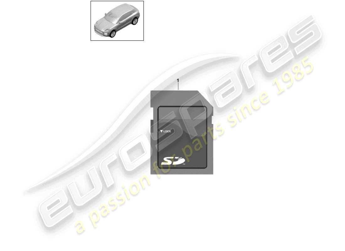 porsche 2021 (macan) carte mémoire sd pour la mise à jour des données de navigation schéma des pièces