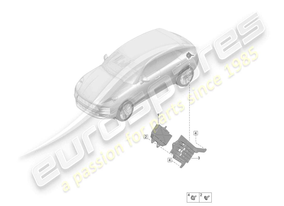 porsche 2021 (macan) amplificateur pour systeme sonore schéma des pièces