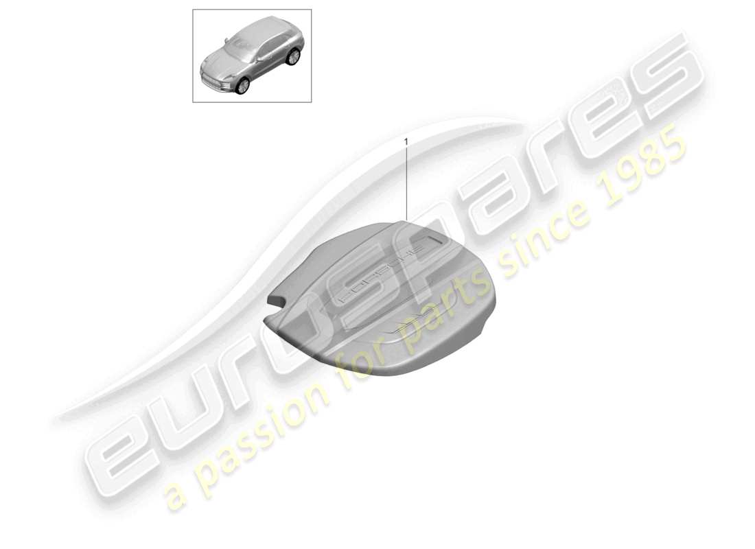 porsche 2021 (macan) schéma des pièces du capot moteur du compartiment moteur