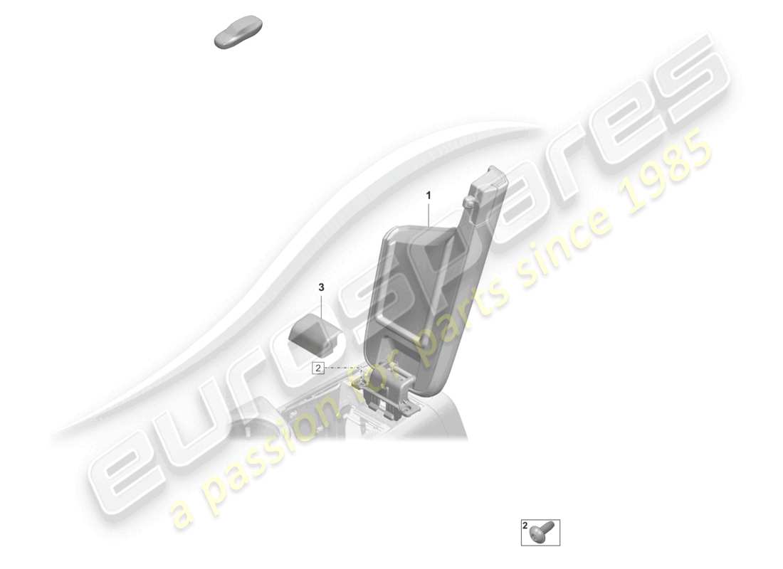 porsche 2022 (taycan 9j1-1) diagramme de pièce d'accoudoir