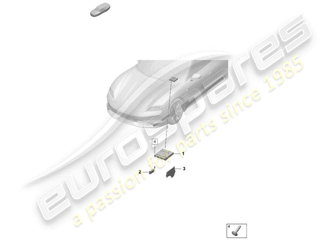 porsche 2026 (taycan 9j1-2) unité de commande pour module d'appel d'urgence et unité de communication d - 17.06.2024>> schéma des pièces