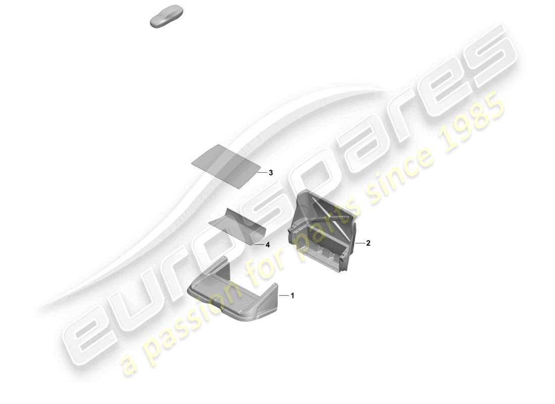 porsche 2025 (taycan 9j1-2) garniture de siège arrière - schéma des pièces de siège arrière