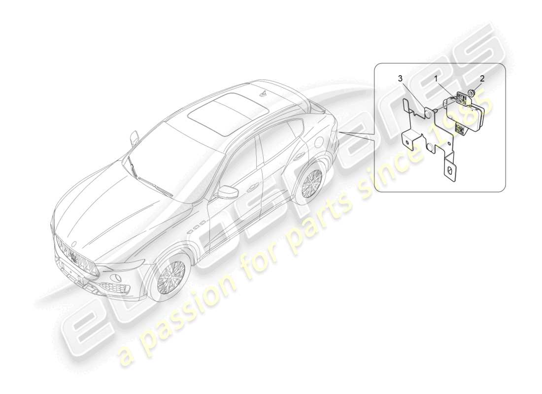 maserati levante (2018) système de surveillance de la pression des pneus schéma des pièces