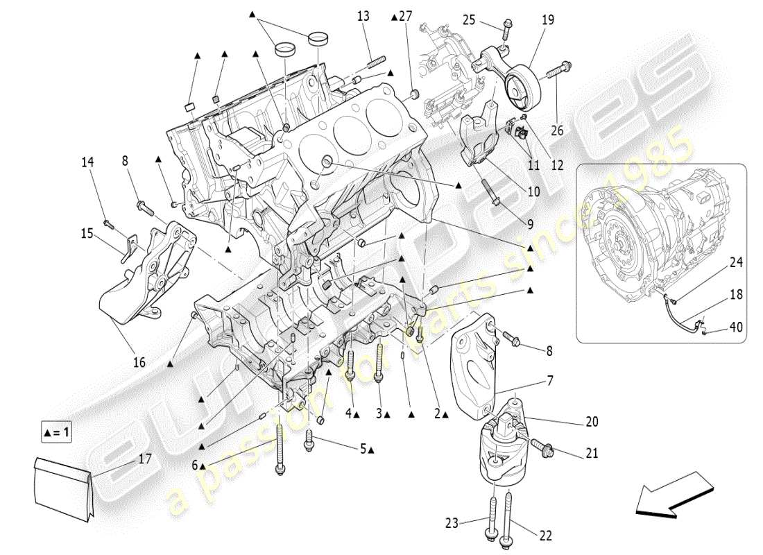maserati ghibli (2021) carter moteur schéma des pièces