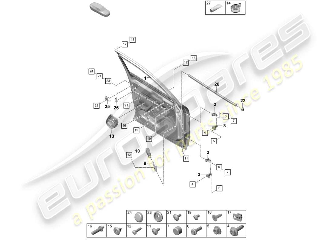 schéma de pièce contenant le numéro de pièce pab831052a grv