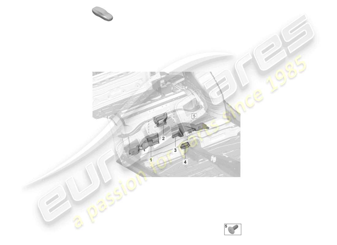 porsche 2022 (taycan 9j1-1) diagramme des pièces des absorbeurs de bruit de soubassement