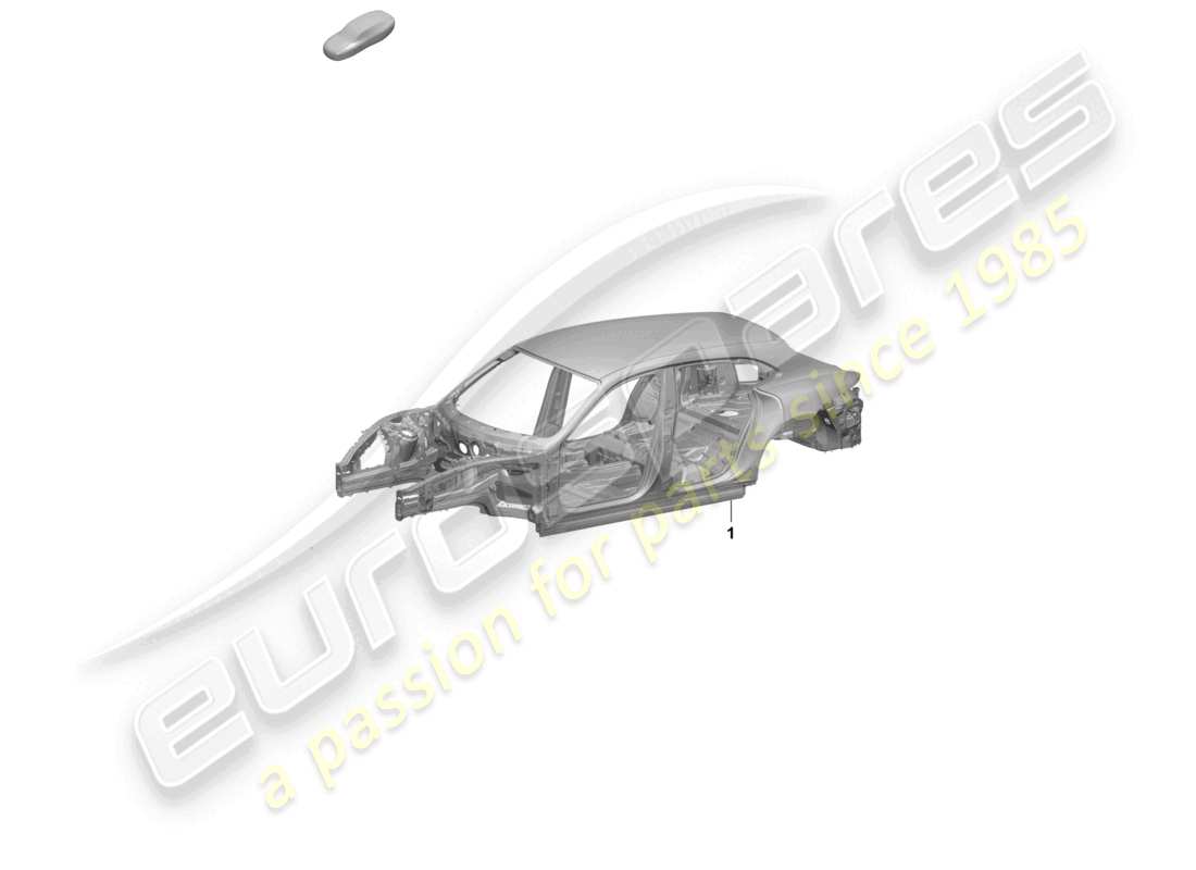 porsche 2025 (taycan 9j1-2) carrosserie diagramme de pièce