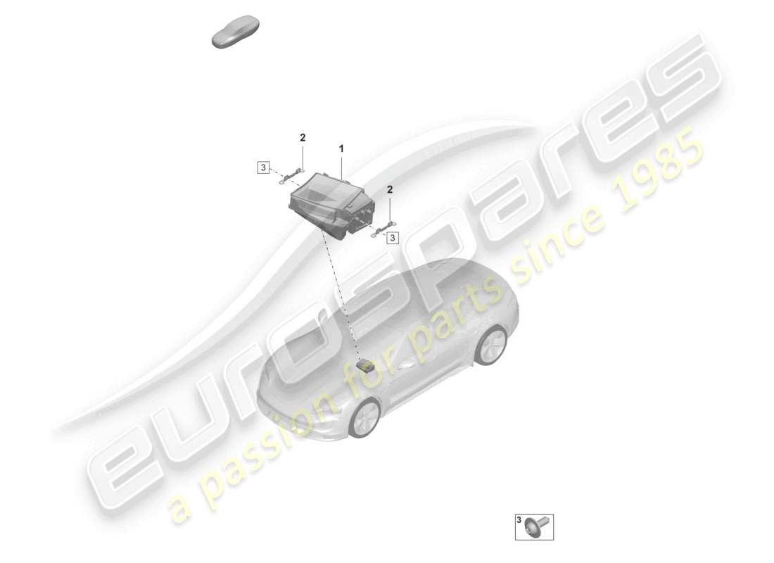 porsche 2022 (taycan 9j1-1) affichage tête haute schéma des pièces
