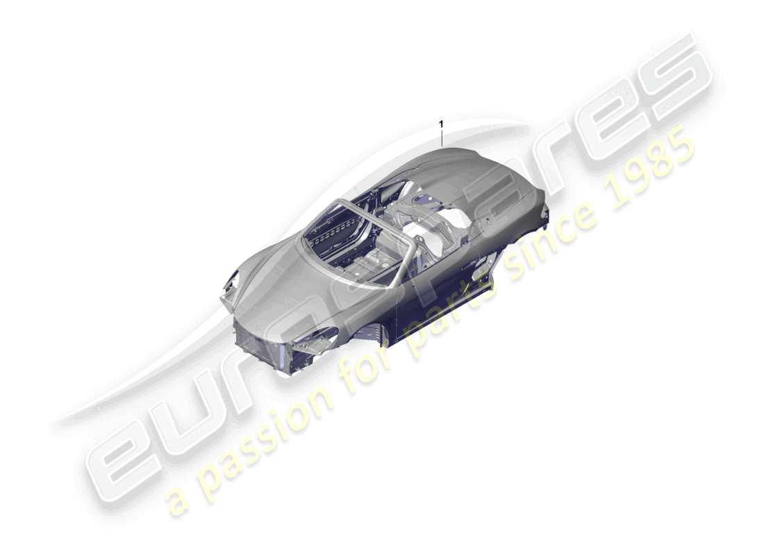 porsche 2024 (718 boxster spyder) carrosserie diagramme de pièce