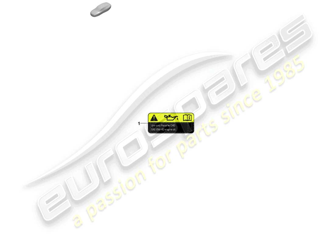 porsche 2021 (panamera 971-2) schéma des pièces de l'autocollant d'huile moteur