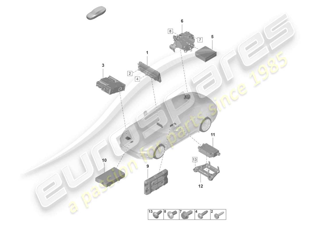 porsche 2021 (panamera 971-2) microphone d'affichage d'ordinateur central interface multimédia lecteur de carte à puce pour système de péage routier amplificateurs mobile d >>- mj 2021 schéma des pièces