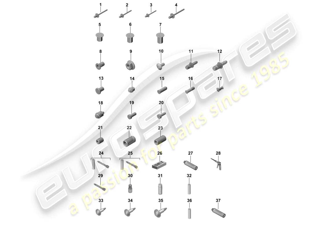 porsche 2021 (panamera 971-1) diagramme des pièces de carrosserie de voiture