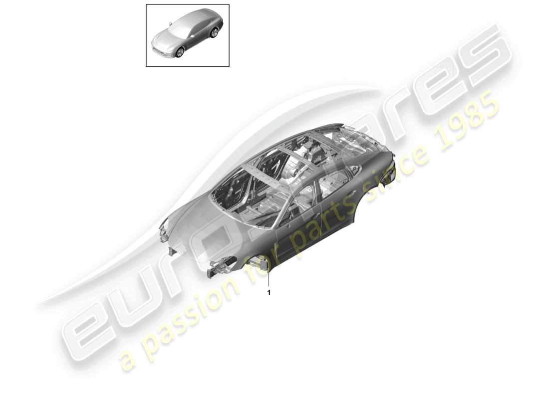 porsche 2021 (panamera 971-1) carrosserie diagramme de pièce