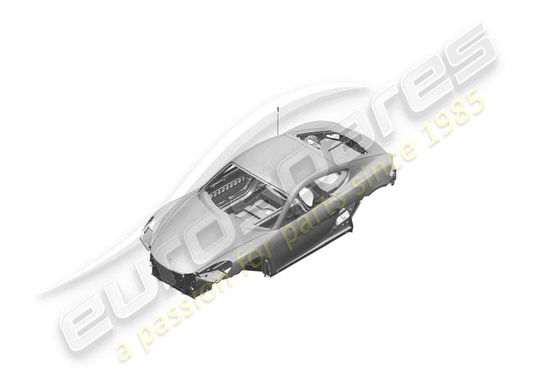 porsche 2024 (718 cayman) carrosserie diagramme de pièce