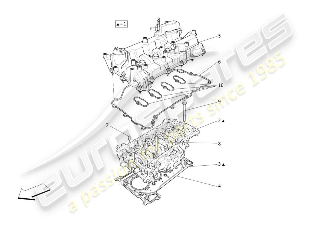 maserati levante gt (2022) culasse schéma des pièces