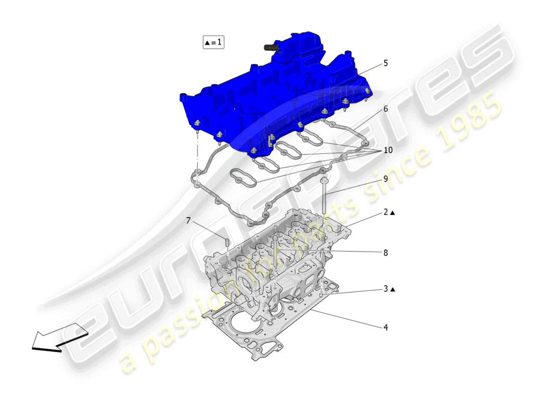 maserati grecale gt (2023) culasse schéma des pièces