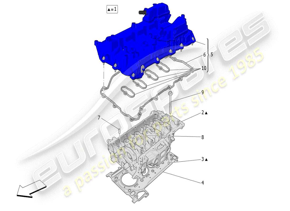maserati grecale modena (2023) culasse schéma des pièces