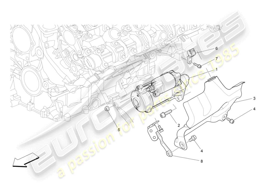 maserati levante modena s (2022) contrôle électronique : allumage du moteur schéma des pièces