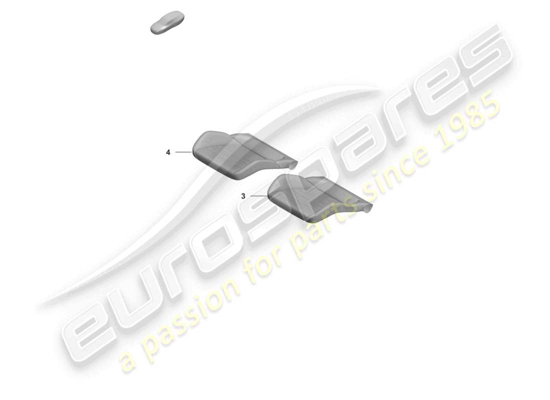 porsche 2022 (992-1 turbo / s) pièce en mousse housse de siège siège sport plus pour modèles avec ventilation de siège diagramme des pièces