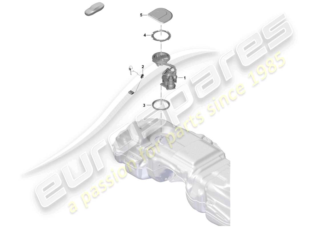 porsche 2026 (cayenne e3 pa) schéma des pièces du réservoir de carburant et de la pompe à carburant