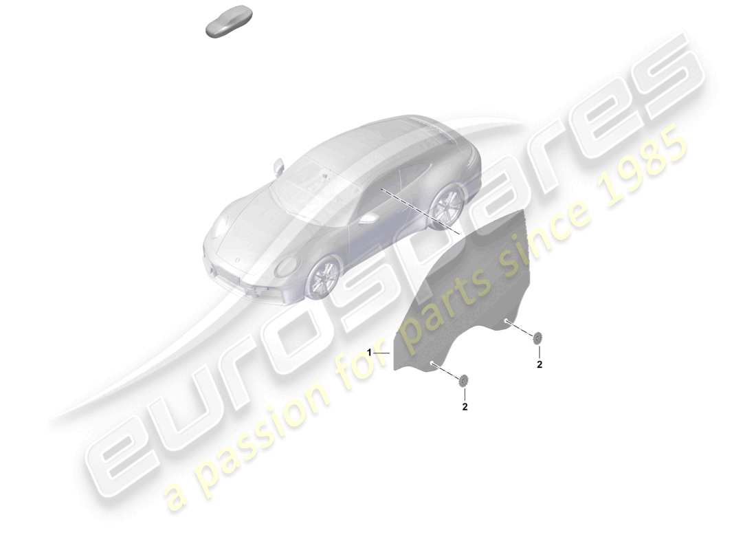 porsche 2024 (992-2) diagramme de pièce de porte-fenêtre
