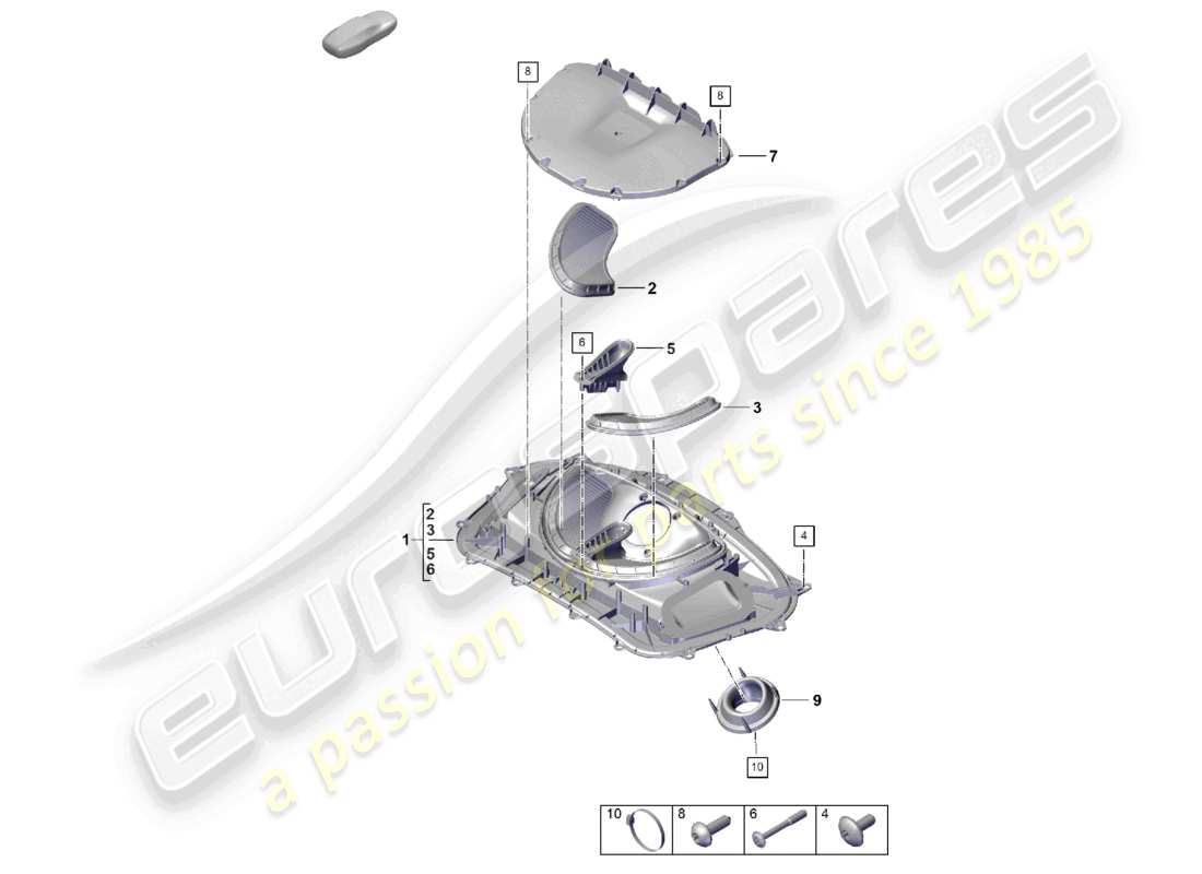 porsche 2021 (718 boxster spyder) filtre à air schéma des pièces