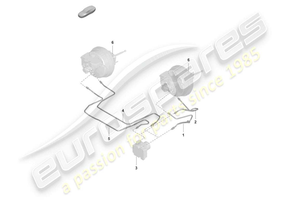 porsche 2022 (992-1 gt3/rs/st) schéma des pièces du tuyau de frein de l'unité hydraulique au vase d'expansion du liquide de refroidissement