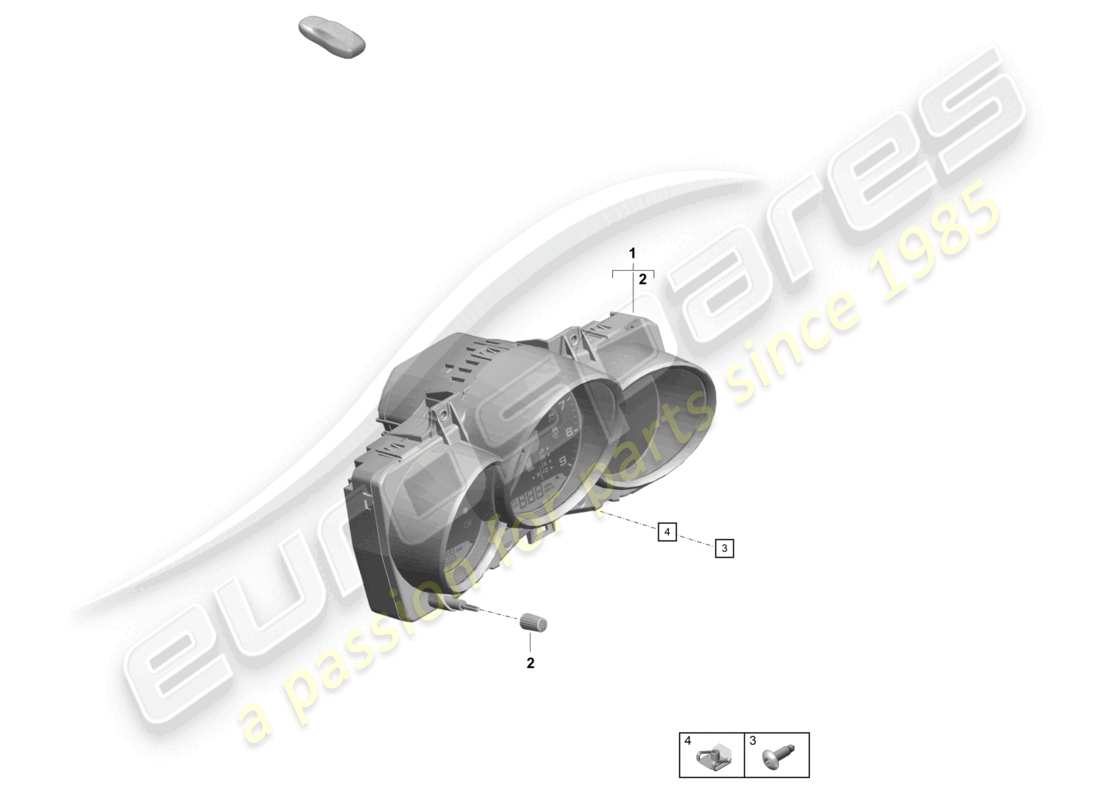 porsche 2021 (718 cayman gt4) instrument combiné - pdk - schéma des pièces